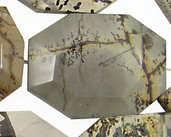 Artistic Jasper Faceted Flat Slab 35-40x25-30mm