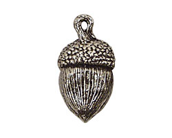 Green Girl Pewter Acorn Dangle 16x30mm