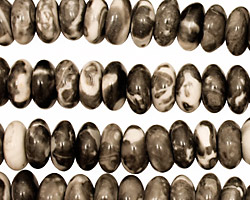 Black Tree Agate Rondelle 10mm