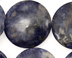 Dumortierite Puff Coin 30mm