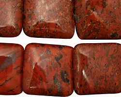 Brecciated Jasper Puff Square 20mm