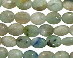 Chrysocolla Quartz Flat Oval 10x8mm