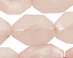 Rose Quartz Faceted Flat Slab 26-30x16-20mm