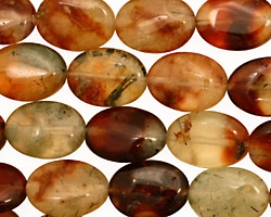 Honey Tourmilated Quartz Flat Oval 13-14x10mm