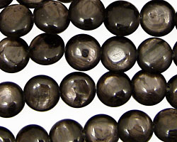 Hypersthene Puff Coin 10mm