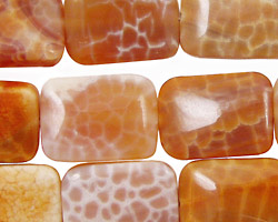 Fire Agate Thin Pillow 18x13mm