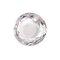 Crystal Clear Faceted Coin 16mm