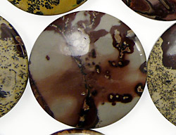 Coffee Bean Jasper Puff Coin 30mm