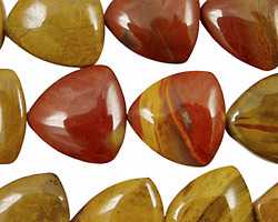 Golden Wooden Jasper Triangle 15mm