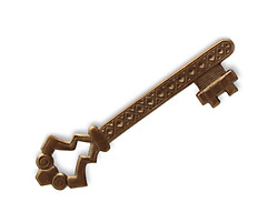 Vintaj Natural Brass Gate Key 15x55mm