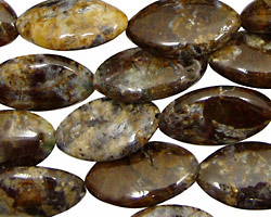 Pine Needle Jasper Horse Eye 20x12mm