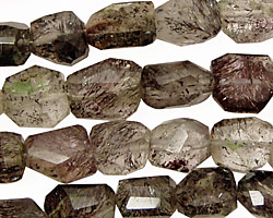 Tourmilated Quartz (AA) Faceted Nugget