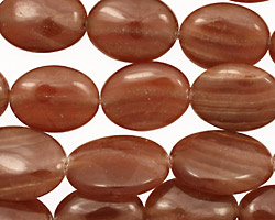 Brown Rhodochrosite Flat Oval 18x13mm