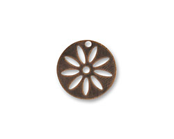 Vintaj Natural Brass Round Flower Stencil 16mm