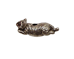 Green Girl Pewter Jumping Cat 27x9mm