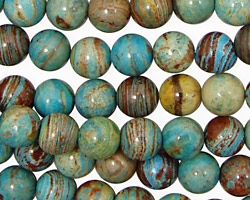 Blue Calsilica Jasper Round 8mm