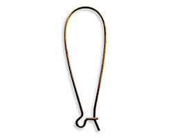 Vintaj Natural Brass Long Arched Ear Wire 17x45mm