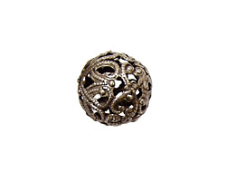 Stampt Pewter (plated) Filigree Ball 14mm