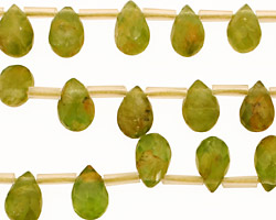 Peridot Faceted Teardrop 5-6x9mm