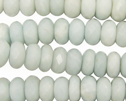 Amazonite Faceted Rondelle 10mm