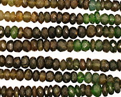 Green Tourmaline Faceted Rondelle 4.5-5mm