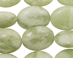 Peace Jade Flat Oval 20x15mm