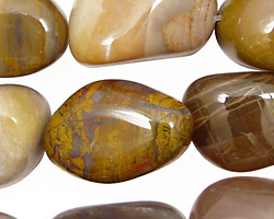 Brazil Petrified Wood Tumbled Nugget 18-30x16-20mm