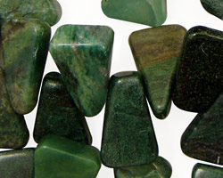 African Jade Freeform Drop 12x18mm