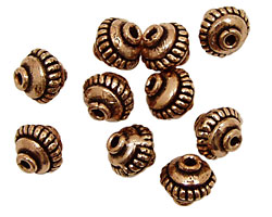 Antique Copper Ribbed Saucer 8mm