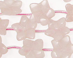 Rose Quartz Carved Flower 15mm