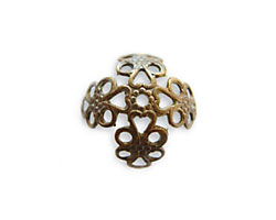 Vintaj Natural Brass Filigree Bead Cap - Wrap 16mm