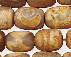 Tibetan Agate Barrel 16-18x13-15mm