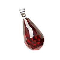 Salsa Faceted Teardrop w/ hook 12x20mm