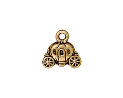 TierraCast Antique Gold (plated) Carriage Charm 15x14mm