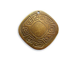 Vintaj Natural Brass Reflecting Pathway Pendant 26mm