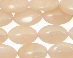 Peach Jade (nat.) Horse Eye 19x12mm