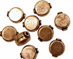 Antique Copper Flat Coin 12x10mm