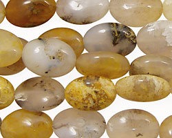 Idaho Plume Agate Flat Oval 14x10mm