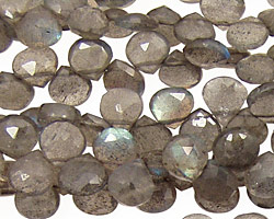 Labradorite Faceted Flat Teardrop 7-8mm