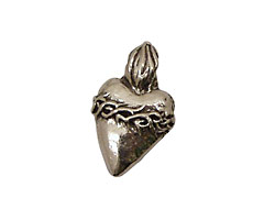 Green Girl Pewter Sacred Heart 13x23mm