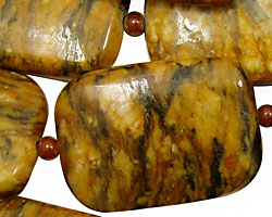 Yellow Zebra Jasper Thin Pillow 35x25mm