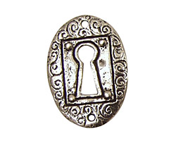 Green Girl Pewter Love is the Key Coin Link 31x22mm