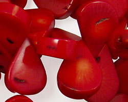 Coral Smooth Flat Drop 11-16x15-30mm