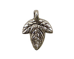 Green Girl Pewter Happy Leaf 20x25mm