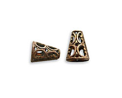 Vintaj Natural Brass Filigree Cone 8mm