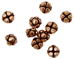Antique Copper Flower Rondelle 5x7mm