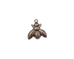 Stampt Antique Pewter (plated) Honey Bee Charm 12mm