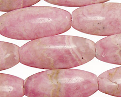 Rhodochrosite (soft pink) Flat Ended Flat Oval 30x13mm
