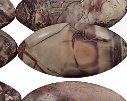 Porcelain Jasper Horse Eye 40x20mm
