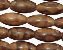 Marbled Coffee Jasper Rice 20x10mm